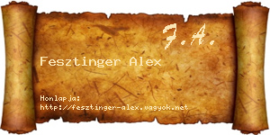 Fesztinger Alex névjegykártya